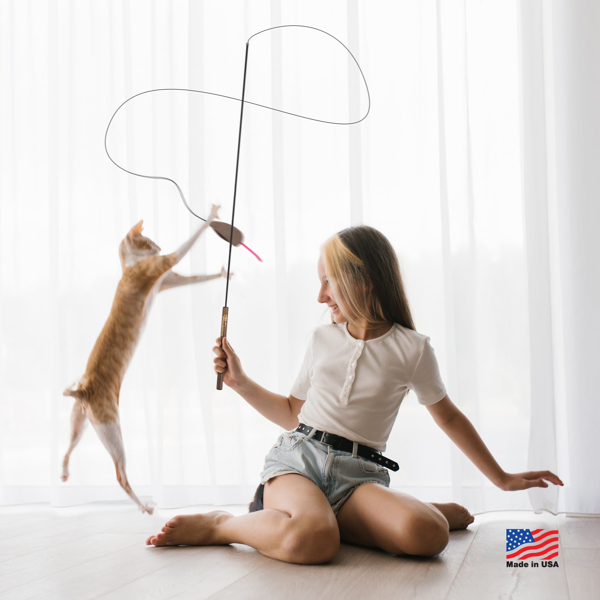 girl cat toy wand interactive cat toys catnip mouse buy cat toys